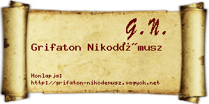 Grifaton Nikodémusz névjegykártya